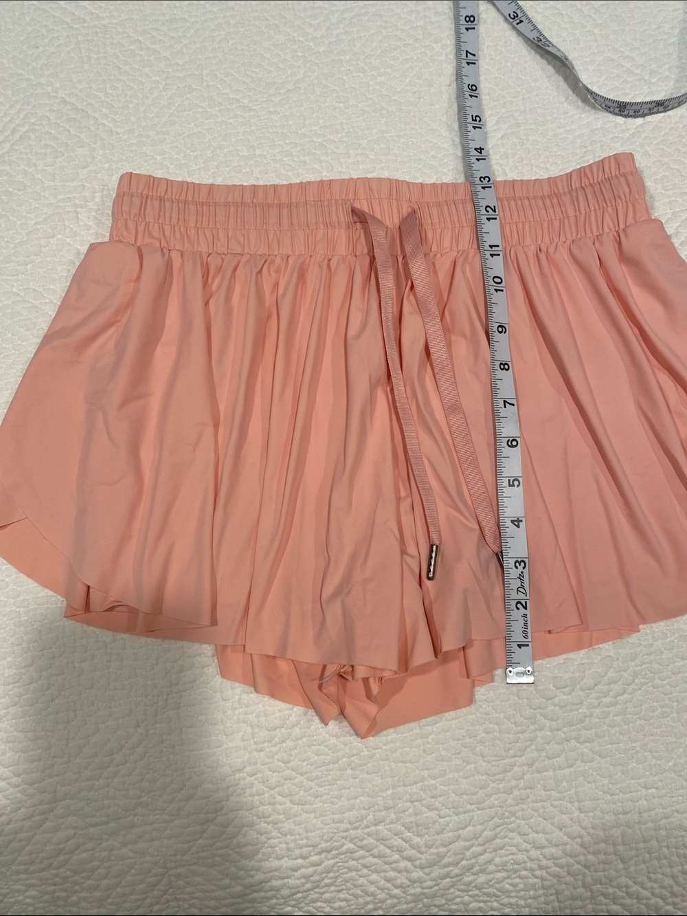 liberty Peach Tiered Pull-On Skort with Drawstring